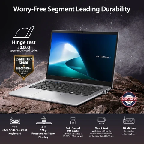 ASUS Expertbook P1 Intel Core i3 13th Gen 1315U - (16 GB/512 GB SSD/Windows 11 Home) P1503CVA-S71074WS Thin and Light Laptop (15.6 Inch, Misty Grey, 1.62 Kg, With MS Office) - Image 3